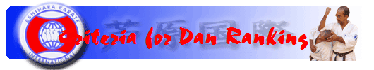 Criteria for Dan Ranking